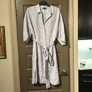 NWOT Lafayette 148 Rhodes Linen Shirtdress Sz XXL